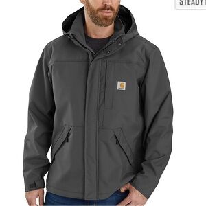 Carhartt Men's Hooded Rain Coat - Charcoal Gray